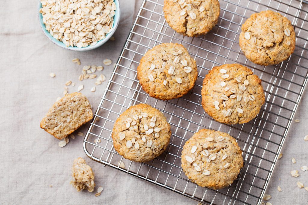 Super Healthy Banana Oat Flax Muffins