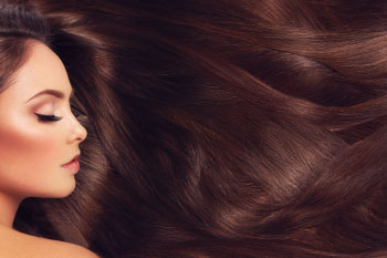 long brown shiny hair