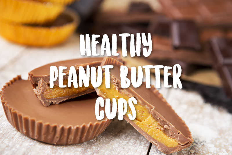 peanut butter cups on wood table