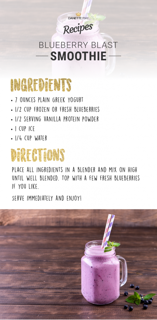 Skinny Blueberry Blast Protein Smoothie