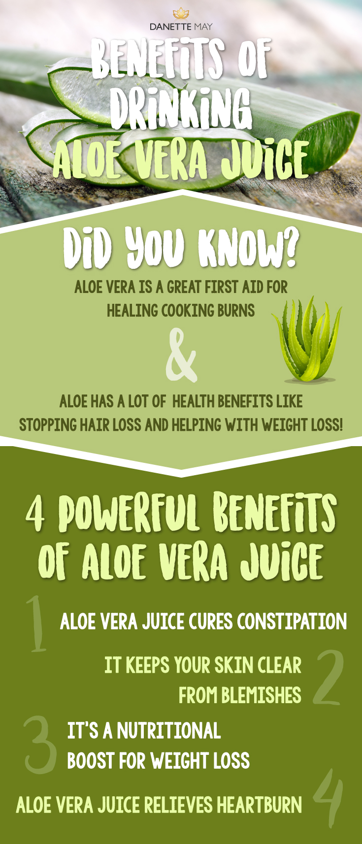 4 Powerful Benefits Of Drinking Aloe Vera Juice Danette May