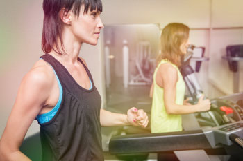 women on treadmills