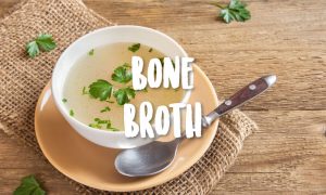 bone broth with parsley