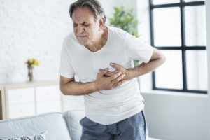 man having heart attack