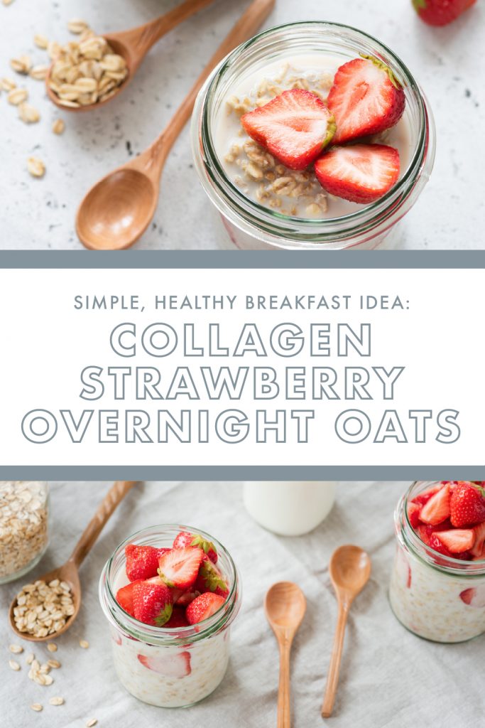 Simple, Healthy Breakfast Idea: Collagen Strawberry Overnight Oat